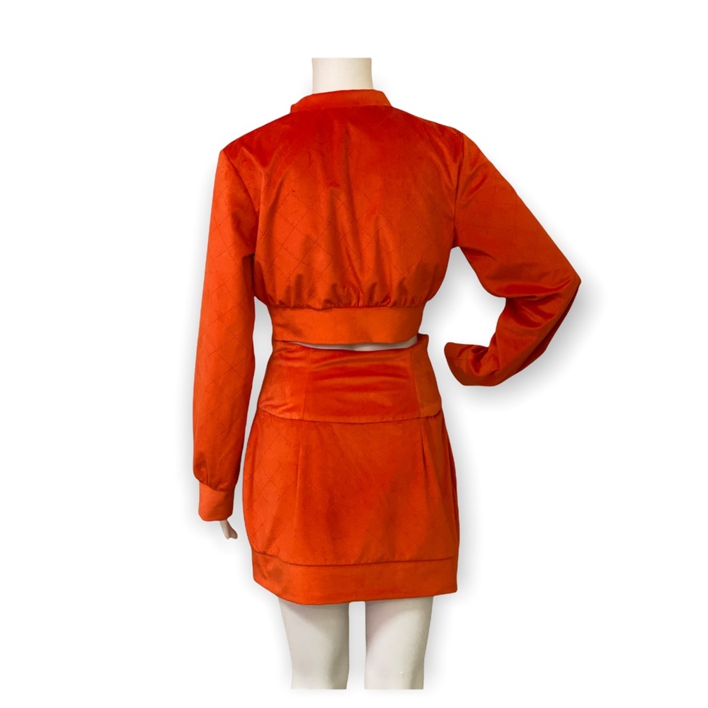 Suede Jacket & Skirt Set - Picture 4 of 11